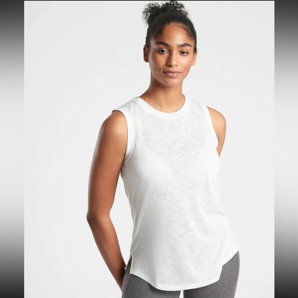 Athleta Tops - Athleta Breezy Tank Top, Bright White SIZEXL